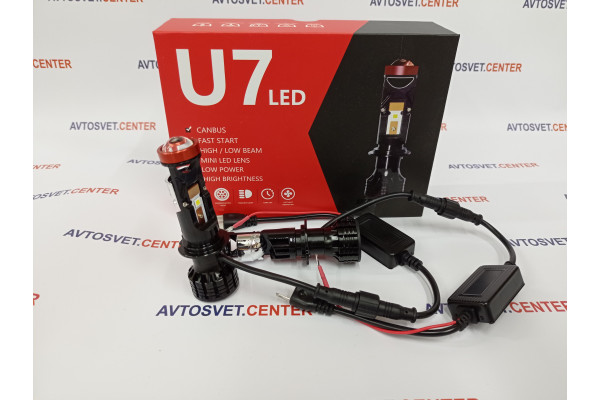 Светодиод Н7 12V/24V (линза) 5500К (U7)