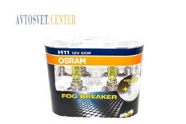 Лампа H11 12V 55W+60% FOG BREAKER (OSRAM)