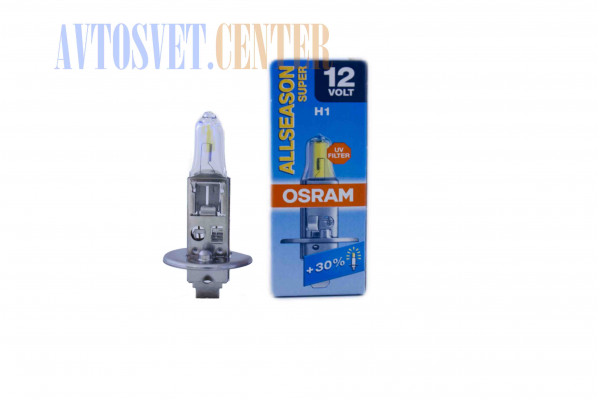 Лампа H1 12V 55W+30% ув.ярк. ALLSEASON (OSRAM)